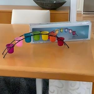 7 PIECE GLASS CANDLE HOLDER